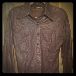 Chocolate soft leather jacket